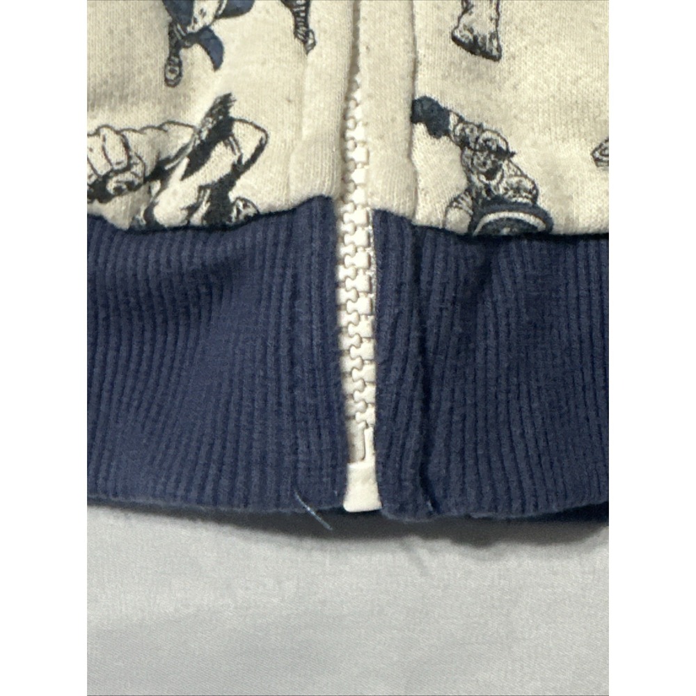 Marvel Kids Jacket Sz 7 - Blue Super Heroes Cozy Fleece Hoodie! Comic Hero's! - Picture 5 of 10